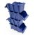 Begra stapelbare en nestbare kunststof magazijnbak type S7, 490x310x195 blauw