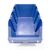 Begra stapelbare en nestbare kunststof magazijnbak type S7, 490x310x195 blauw